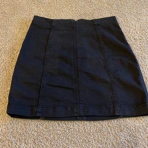 Free People black jean mini skirt
